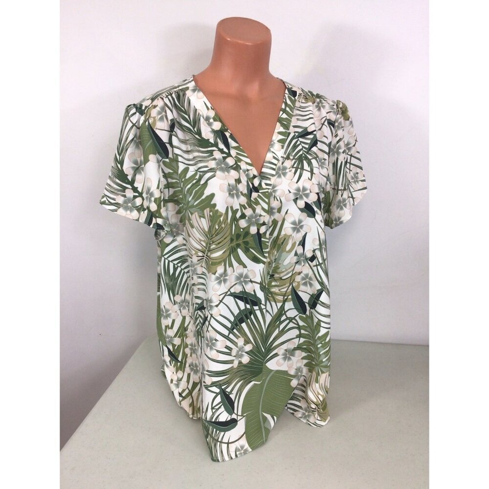 Hilary Radley Floral Top Womens 2XL